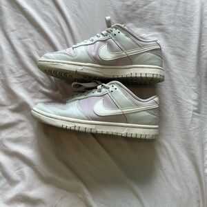 Nike White and Cream Sneakers Classic Low-Top Design